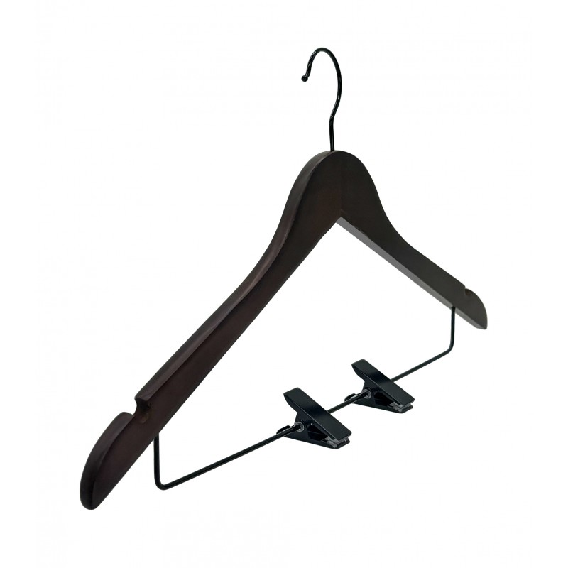 Κρεμάστρα Ξύλινη Walnut Ϊσια Με Μανταλάκι 45Cm Viosarp 