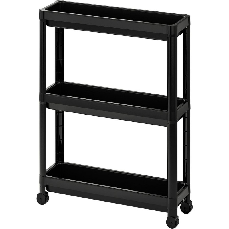 Τρόλευ Slim 3Θ Λευκό Μαύρο Με Ρόδες 153 . Oms . vsk1