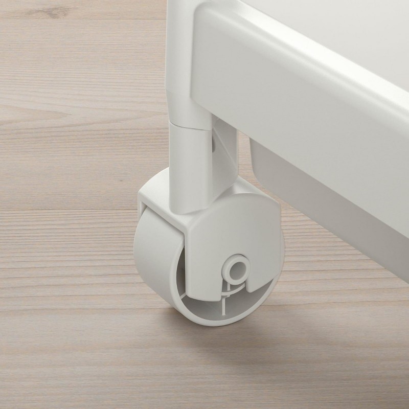 Τρόλευ Slim 3Θ Λευκό Μαύρο Με Ρόδες 153 . Oms . vsk1