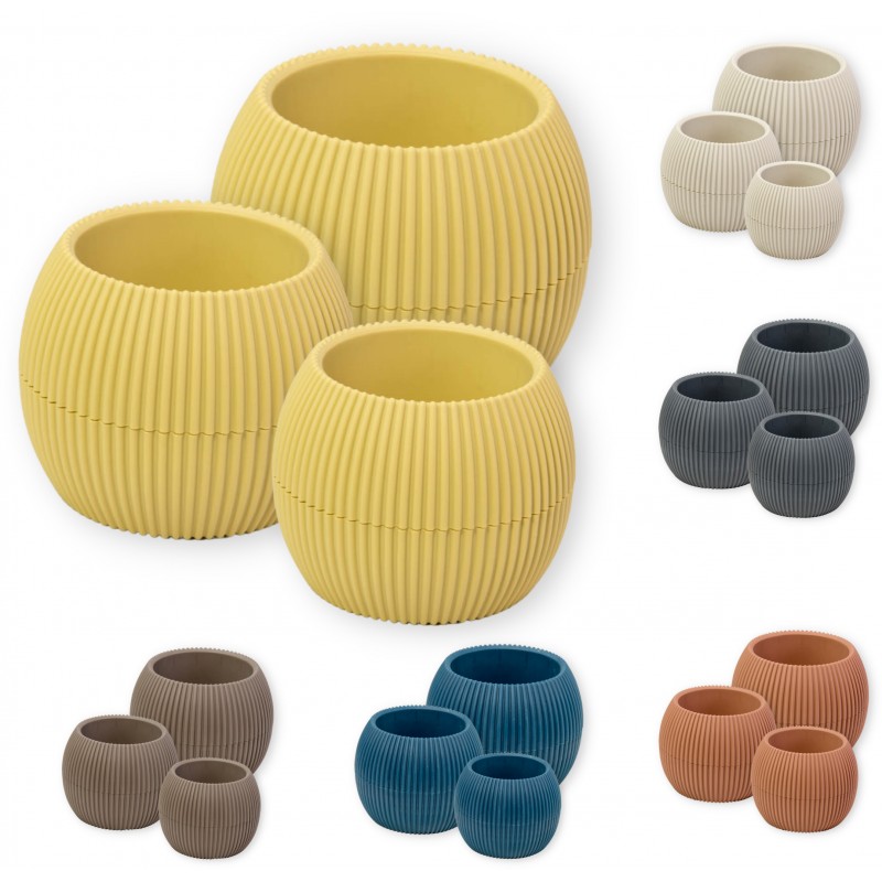 Γλάστρα Για Κάκτο Στρόγγυλη Coral No362 11.8x9.2cm 0.35L Με Πιάτο Viosarp 
