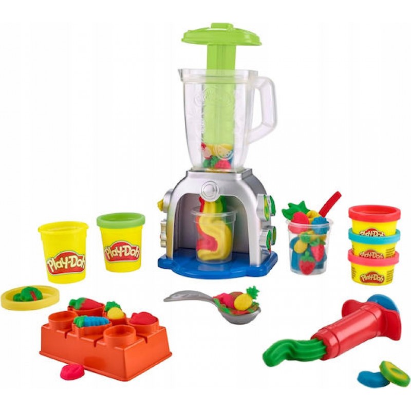 Πλαστοζυμαράκι Πλαστελίνης  Σετ  Hasbro Play-Doh Swirlin Smoothies Blender Μαγειρικής με 5 Χρώματα για 3+ Ετών