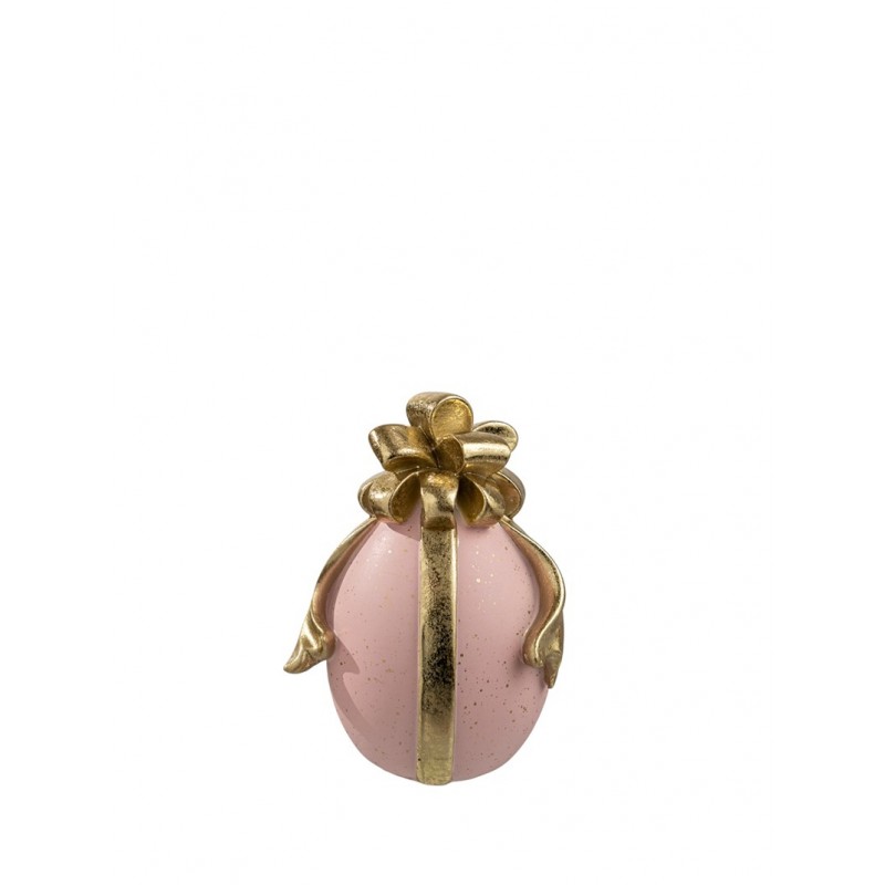 Αυγό Πολυεστερικό Φιόγκος Ροζ Χρυσό 7.2Χ8.2Χ12.5 Εκ Zen