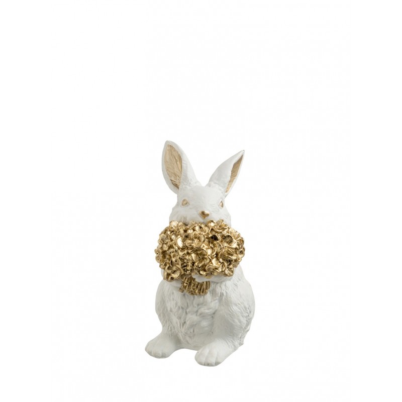 ΠΟΛΥΕΣΤΕΡΙΚΟΣ ΛΑΓΟΣ ΛΕΥΚΟΣ ΜΕ ΧΡΥΣΟ ΜΠΟΥΚΕΤΟ 8Χ9Χ15ΕΚ