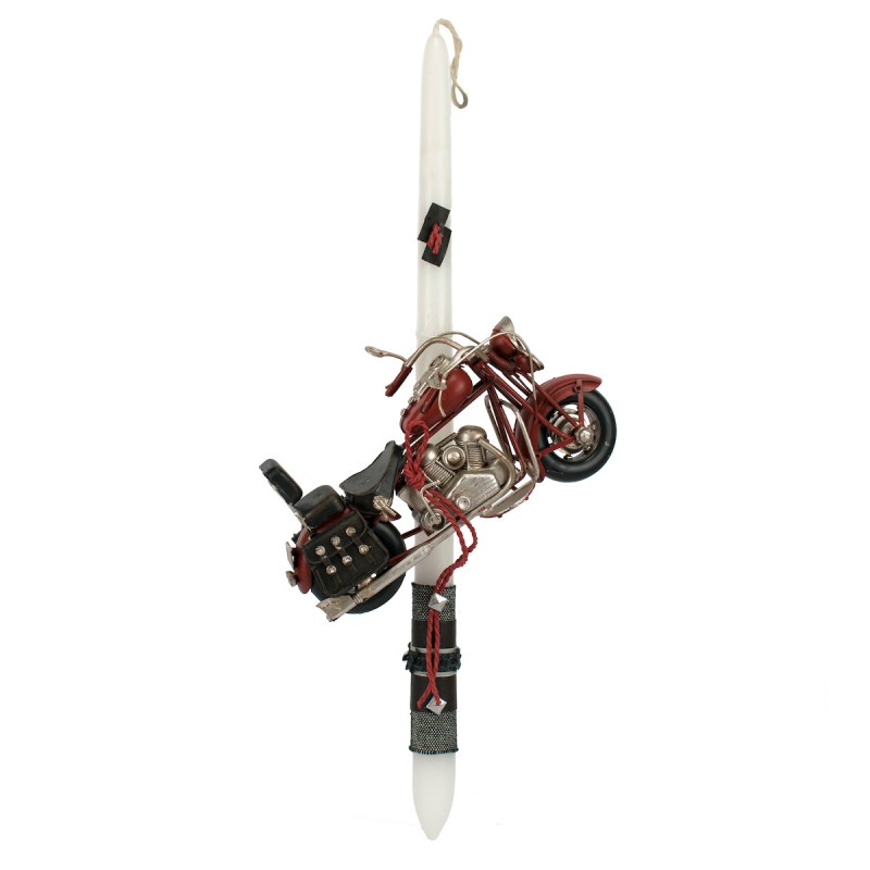 Πασχαλινή Λαμπάδα Στρογγυλή Μεταλλική Μηχανή