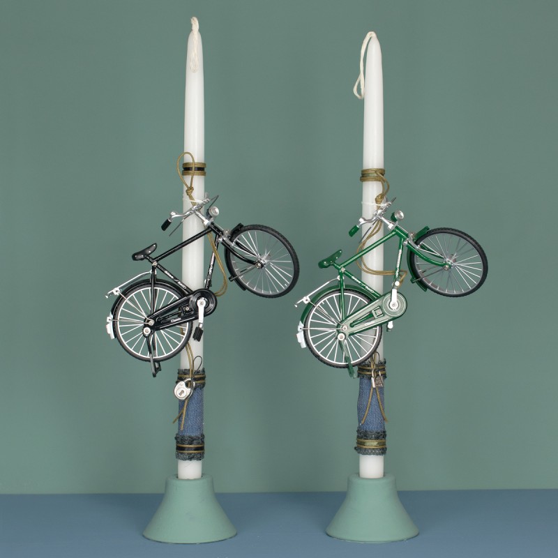 Πασχαλινή Λαμπάδα Μεταλλικό Ποδήλατο