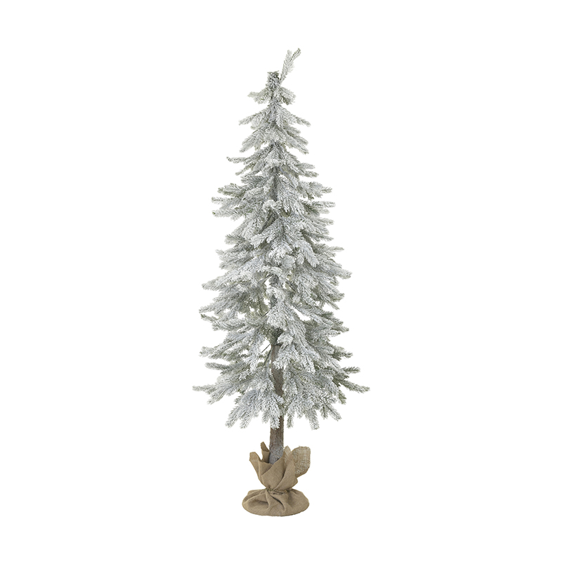 Δέντρο Χριστουγεννιάτικο Χιονισμένο σε Γλαστράκι PVC 177 Tips Λευκό /Πράσινο  Yψος 180 εκ Inart