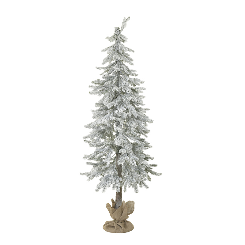 Δέντρο Xmas Χιονισμένο Σε Γλαστράκι PVC 239 TIPS Λευκό/Πράσινο Ύψος 210 inart