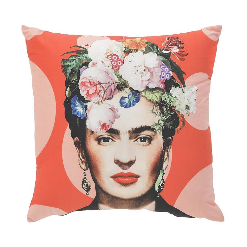 Μαξιλάρι Υφασμάτινο Ροζ Frida Kahlo 45x45