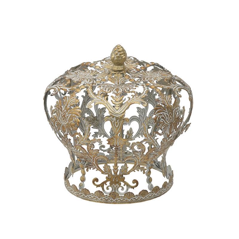 Διακοσμητικό Crown Μεταλλικό Αντικέ Χρυσό Δ18x17εκ Inart