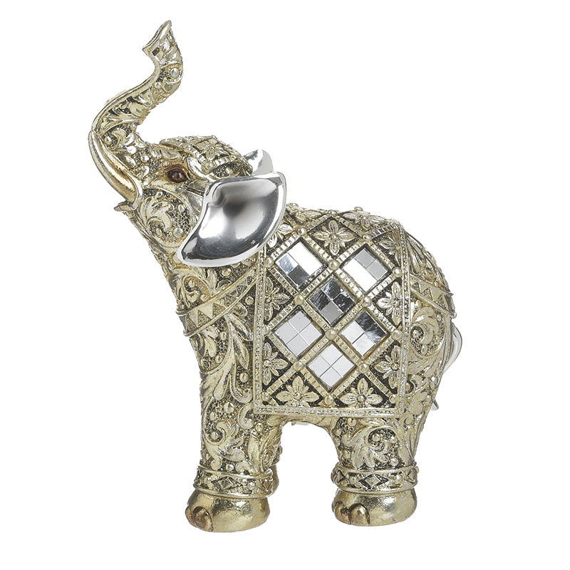 Ελέφαντας Διακοσμητικός Polyresin Χρυσός 12x6x16εκ Inart