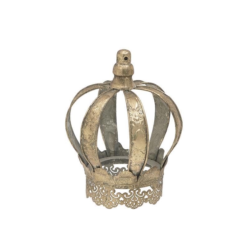 Διακοσμητικό Crown Μεταλλικό Αντικέ Χρυσό Δ15x20εκ Inart