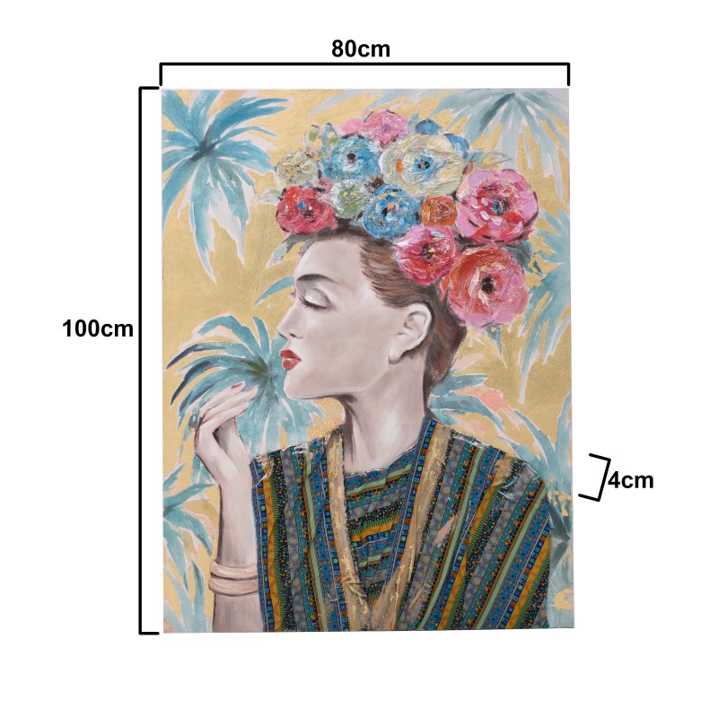 Πίνακας σε Καμβά "Γυναίκα" 80x4x100εκ