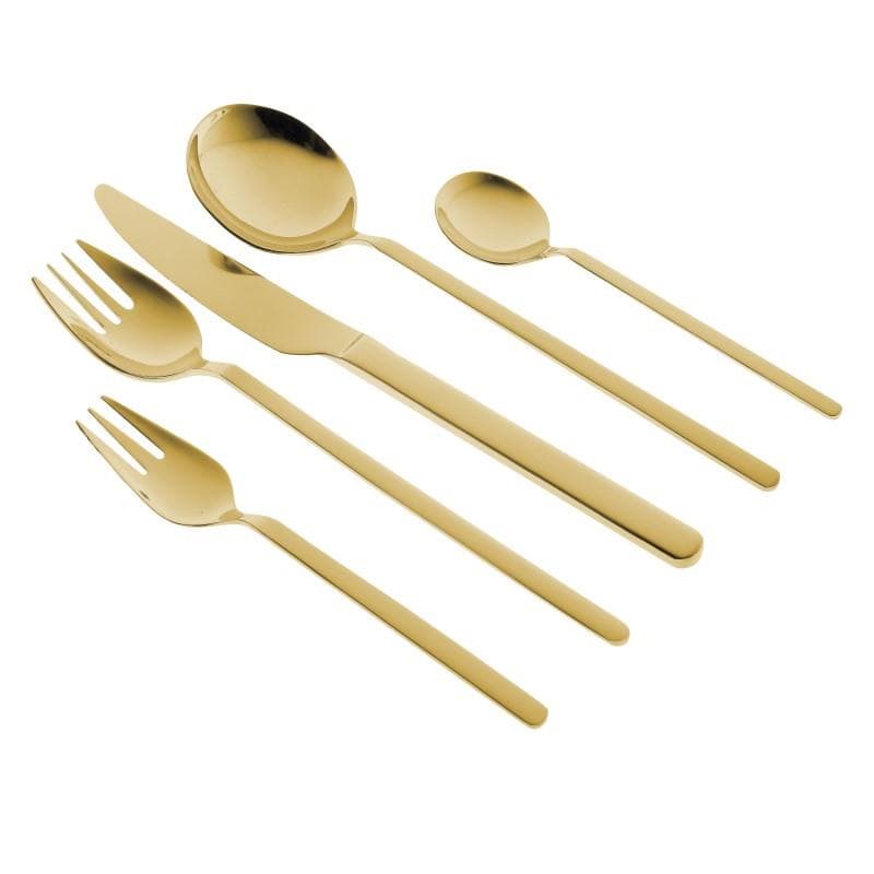 Σετ 30 τμχ Μαχαιροπήρουνα Μεταλλικό Χρυσό Inart